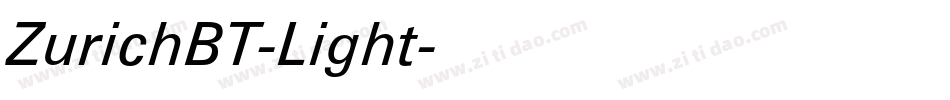 ZurichBT-Light字体转换