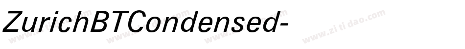ZurichBTCondensed字体转换