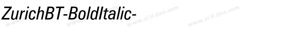 ZurichBT-BoldItalic字体转换