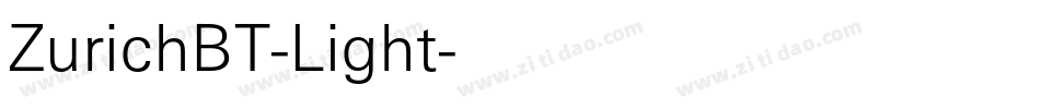ZurichBT-Light字体转换