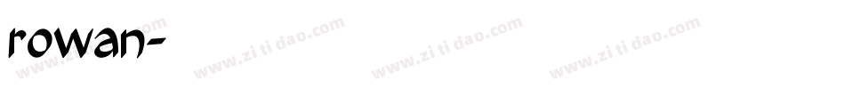 rowan字体转换