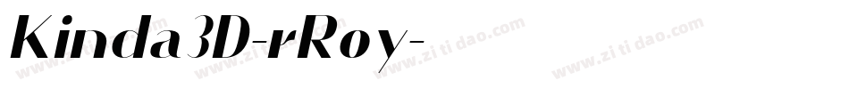 Kinda3D-rRoy字体转换