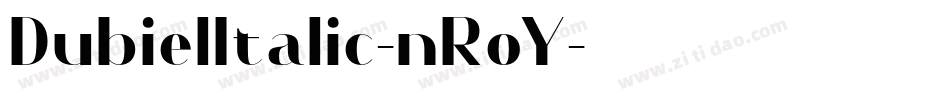 DubielItalic-nRoY字体转换