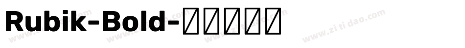 Rubik-Bold字体转换