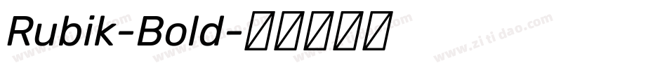 Rubik-Bold字体转换