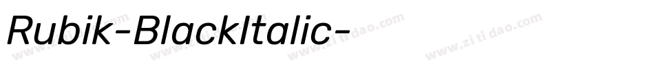 Rubik-BlackItalic字体转换