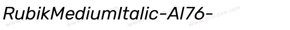 RubikMediumItalic-Al76字体转换