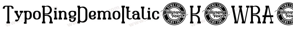 TypoRingDemoItalic-K7WRA字体转换