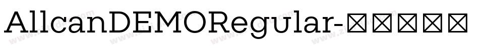 AllcanDEMORegular字体转换