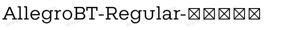 AllegroBT-Regular字体转换