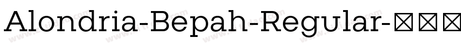 Alondria-Bepah-Regular字体转换