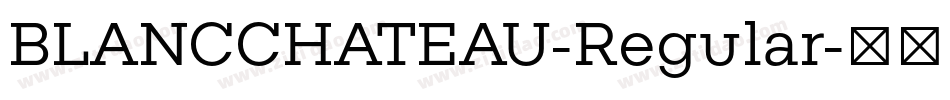 BLANCCHATEAU-Regular字体转换