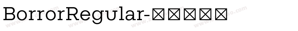 BorrorRegular字体转换