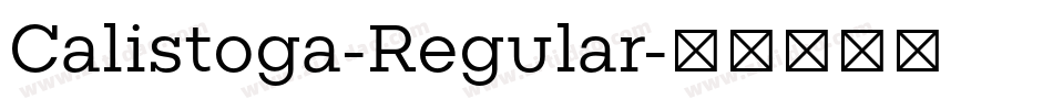 Calistoga-Regular字体转换