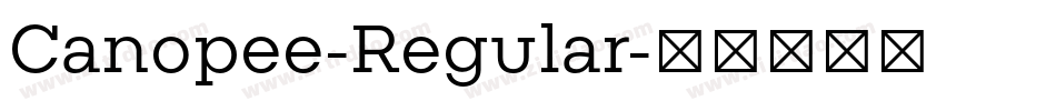 Canopee-Regular字体转换