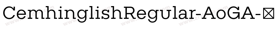 CemhinglishRegular-AoGA字体转换