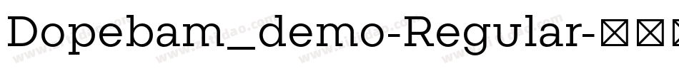 Dopebam_demo-Regular字体转换