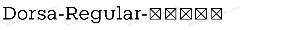 Dorsa-Regular字体转换