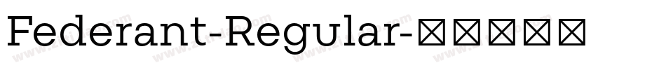 Federant-Regular字体转换
