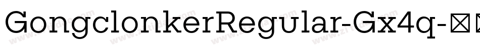 GongclonkerRegular-Gx4q字体转换