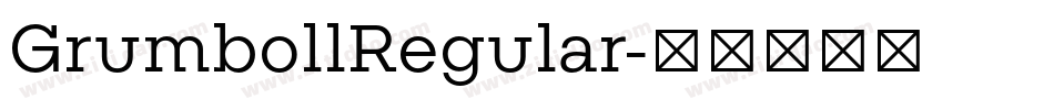 GrumbollRegular字体转换