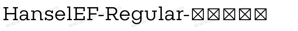 HanselEF-Regular字体转换