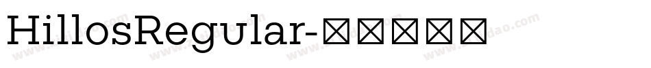 HillosRegular字体转换