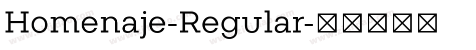Homenaje-Regular字体转换