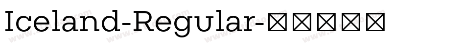 Iceland-Regular字体转换
