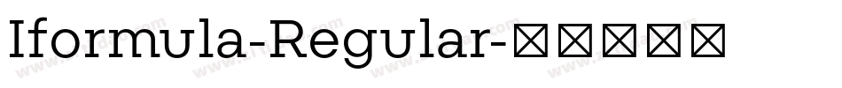 Iformula-Regular字体转换