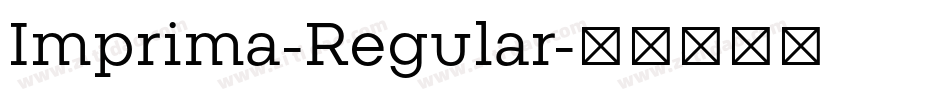 Imprima-Regular字体转换