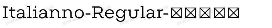 Italianno-Regular字体转换