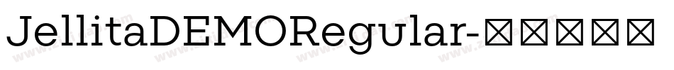 JellitaDEMORegular字体转换