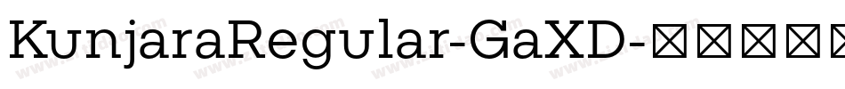 KunjaraRegular-GaXD字体转换