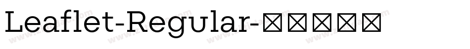 Leaflet-Regular字体转换