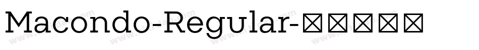 Macondo-Regular字体转换