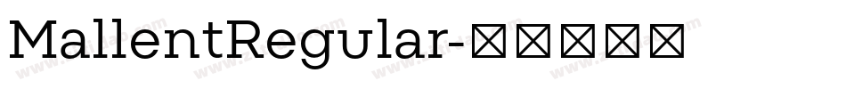 MallentRegular字体转换
