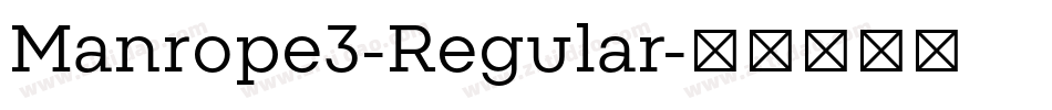 Manrope3-Regular字体转换
