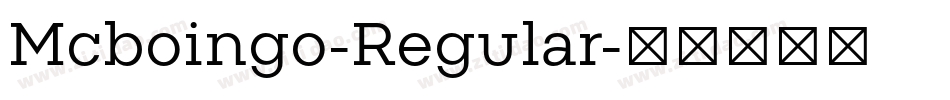 Mcboingo-Regular字体转换