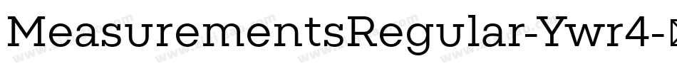 MeasurementsRegular-Ywr4字体转换