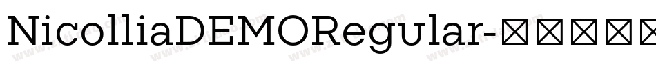 NicolliaDEMORegular字体转换