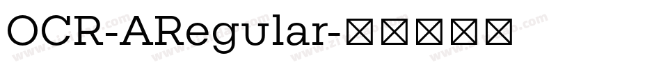 OCR-ARegular字体转换