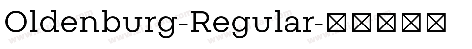 Oldenburg-Regular字体转换