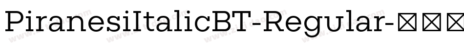 PiranesiItalicBT-Regular字体转换