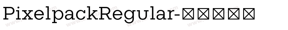PixelpackRegular字体转换