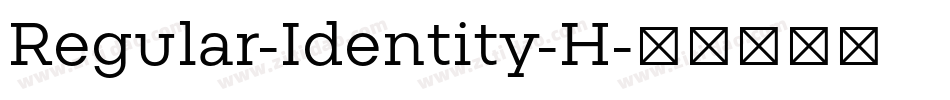 Regular-Identity-H字体转换