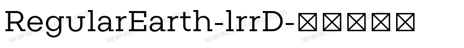 RegularEarth-lrrD字体转换