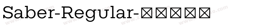Saber-Regular字体转换