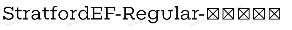 StratfordEF-Regular字体转换
