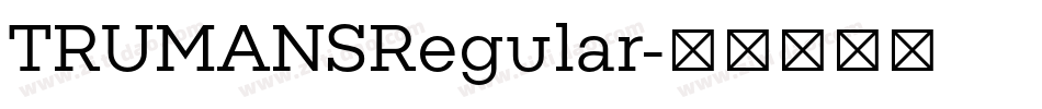 TRUMANSRegular字体转换